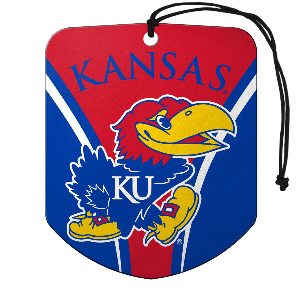 Kansas Jayhawks Air Freshener Shield Design 2 Pack