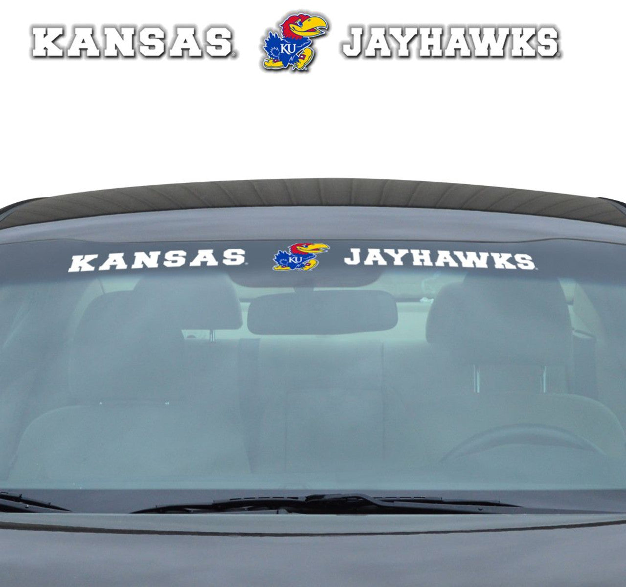 Kansas Jayhawks Decal 35x4 Windshield Style