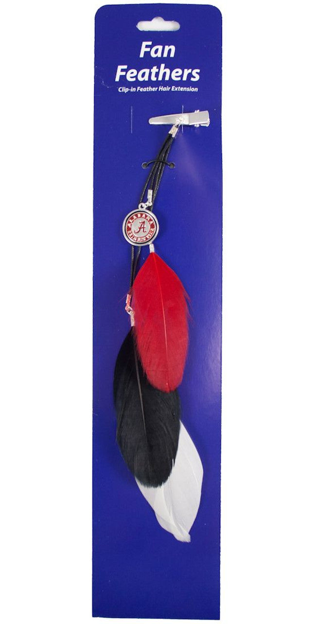 Alabama Crimson Tide Team Color Feather Hair Clip