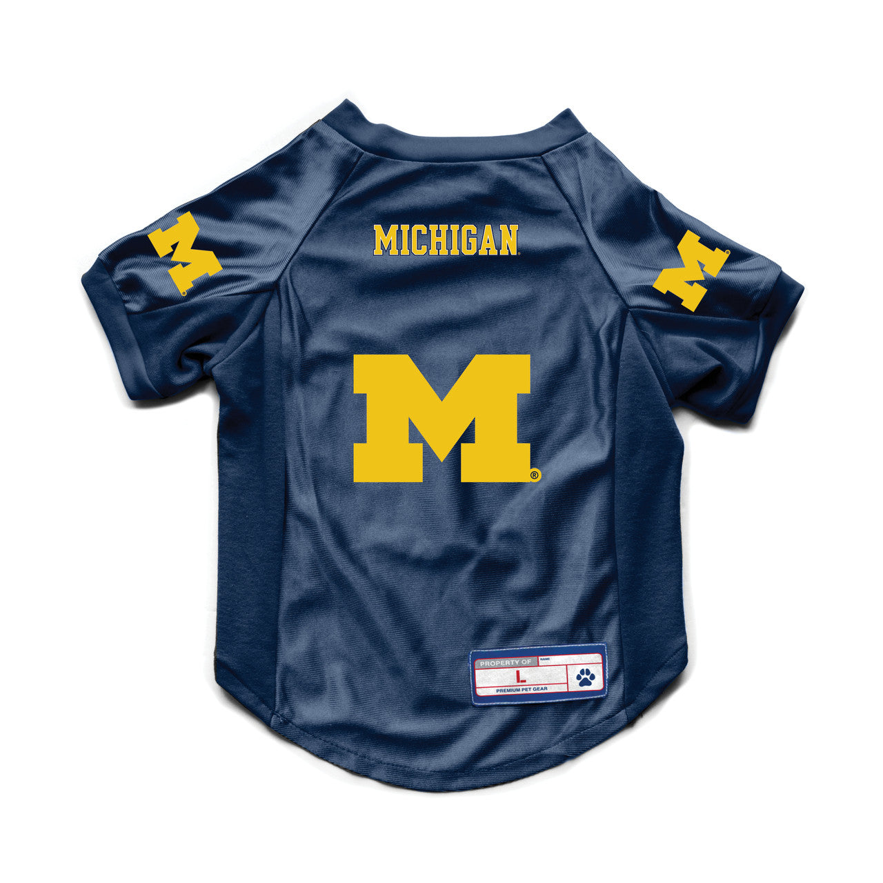 Michigan Wolverines Pet Jersey Stretch Size Big Dog