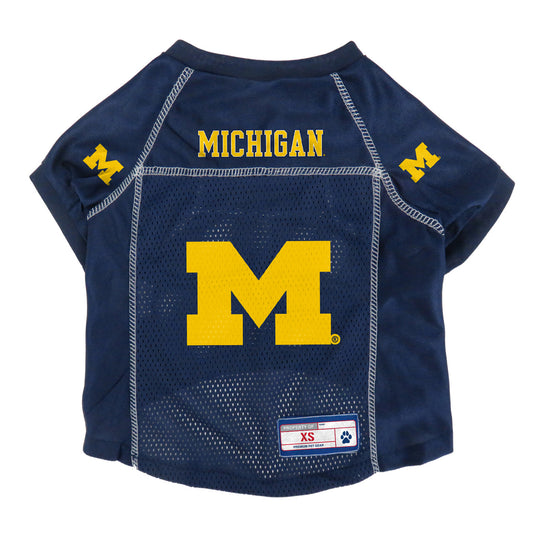 Michigan Wolverines Pet Jersey Size XS