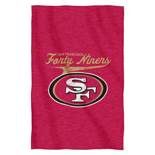 San Francisco 49ers Blanket 54x84 Sweatshirt Script Design