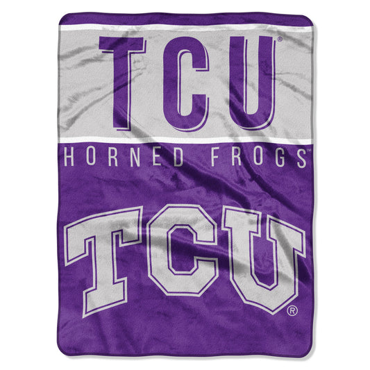 TCU Horned Frogs Blanket 60x80 Raschel Basic Design