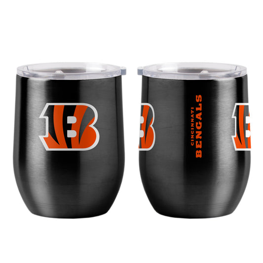 Cincinnati Bengals Travel Tumbler 16oz Stainless Steel Curved