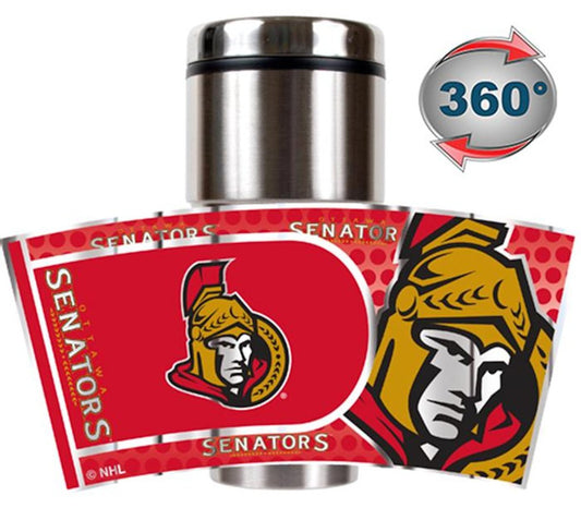 Ottawa Senators Travel Tumbler 16oz with Metallic Graphics CO