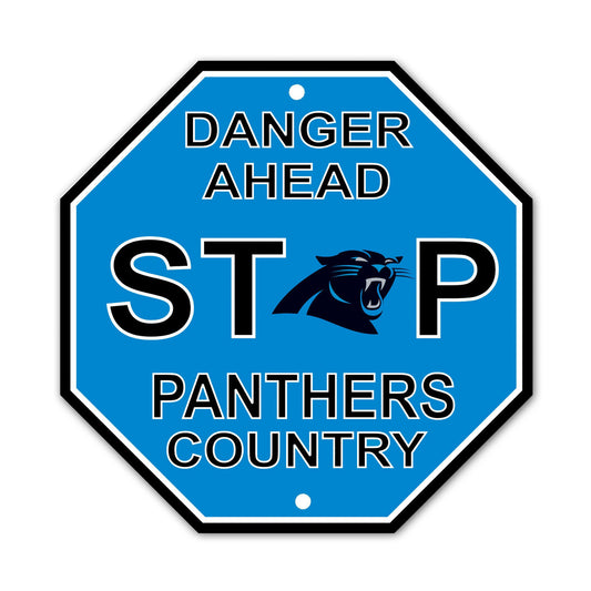 Carolina Panthers Sign 12x12 Plastic Stop Style CO