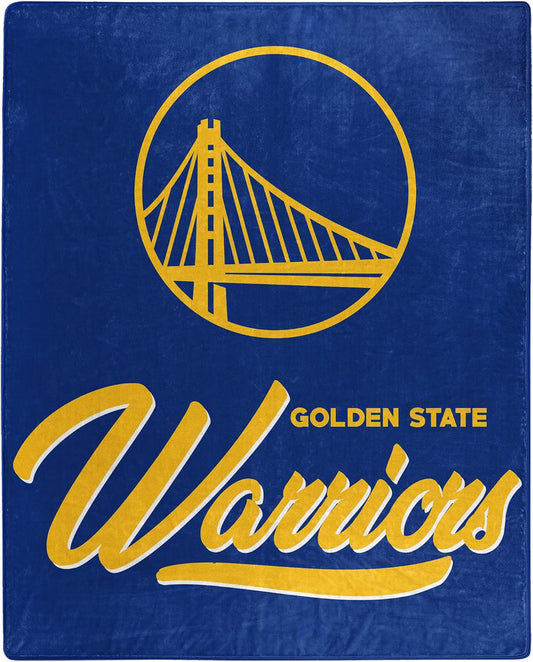 Golden State Warriors Blanket 50x60 Raschel Signature Design