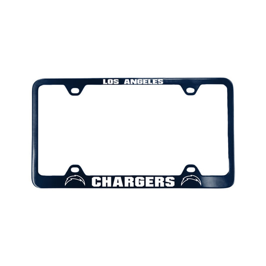 Los Angeles Chargers License Plate Frame Laser Cut Blue