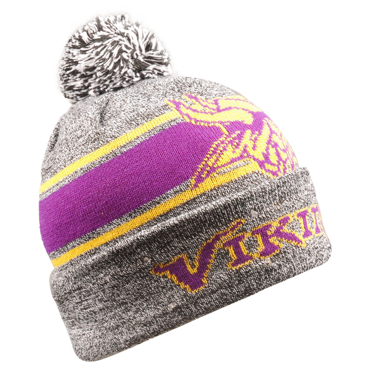 Minnesota Vikings Beanie Gray Stripe Light Up