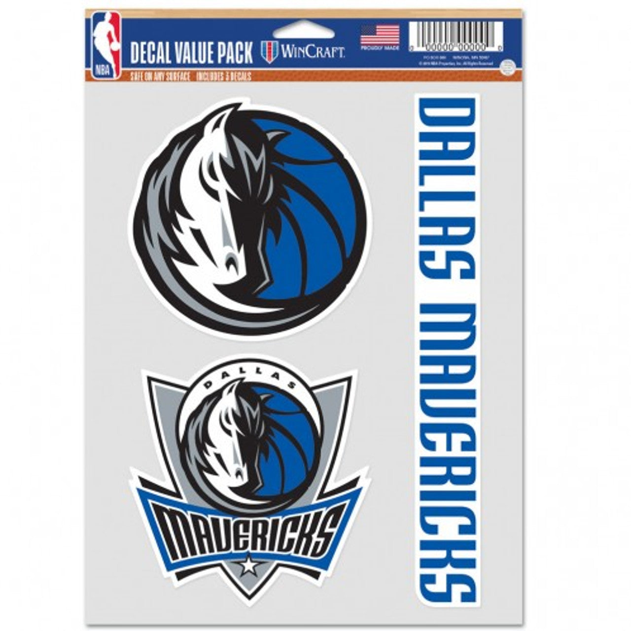 Dallas Mavericks  Decal Multi Use Fan 3 Pack