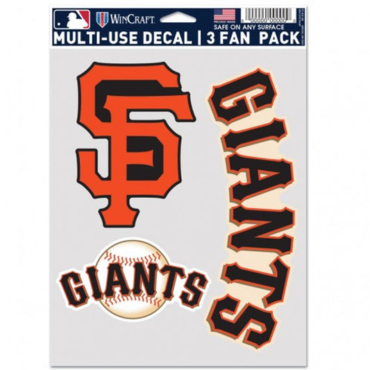 San Francisco Giants Decal Multi Use Fan 3 Pack