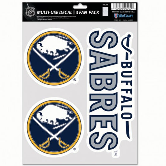 Buffalo Sabres Decal Multi Use Fan 3 Pack