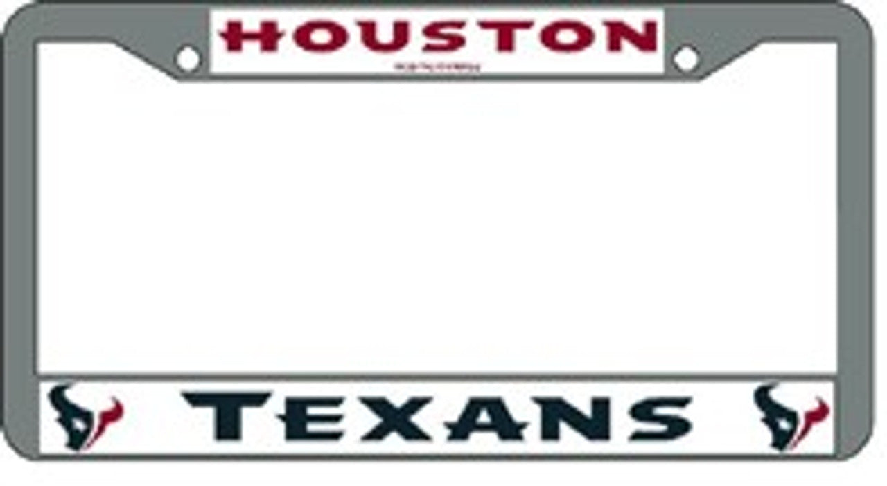 Houston Texans License Plate Frame Chrome