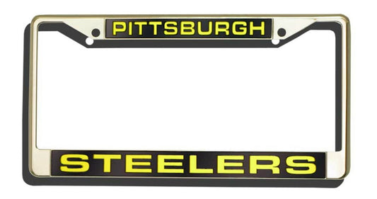 Pittsburgh Steelers License Plate Frame Laser Cut Chrome