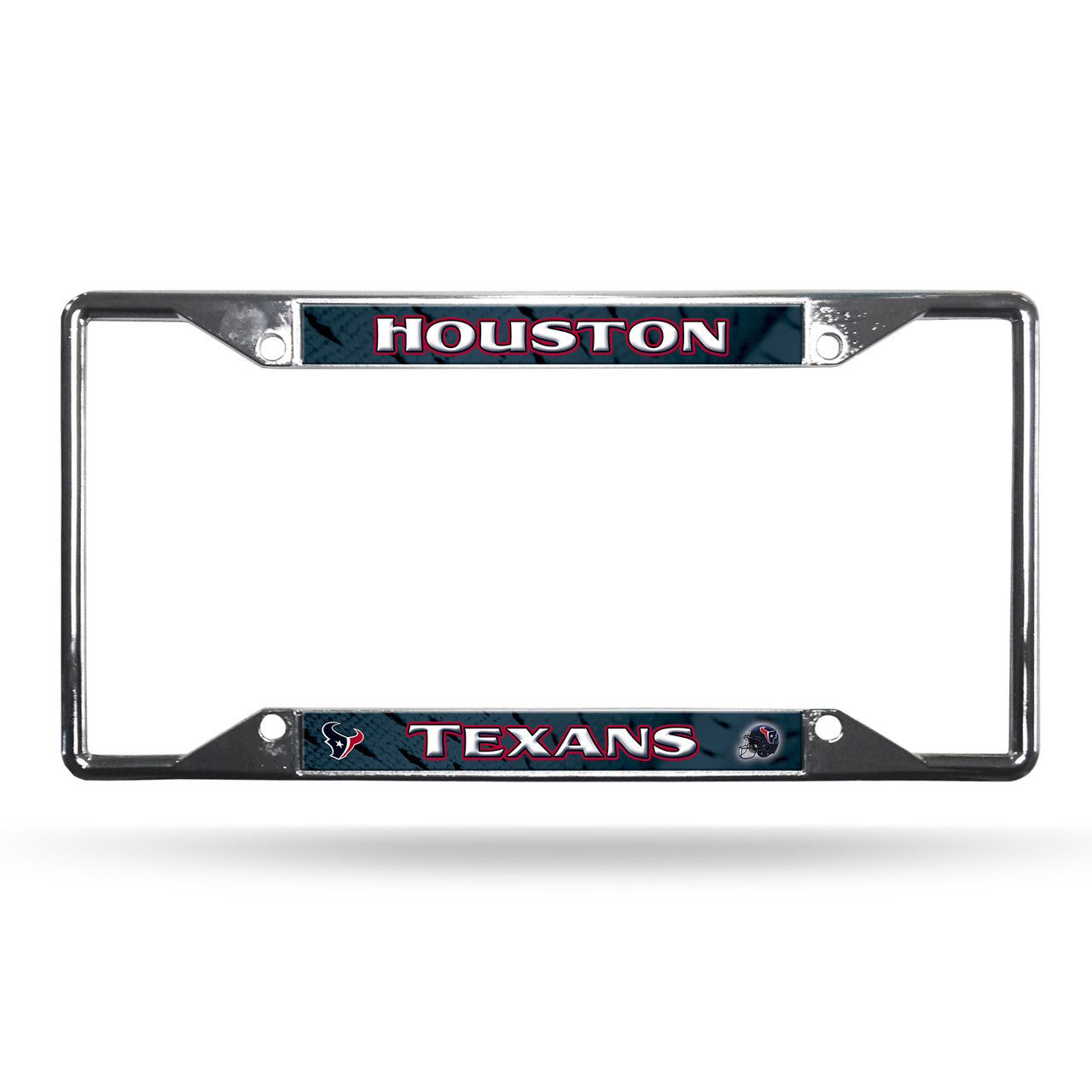 Houston Texans License Plate Frame Chrome EZ View