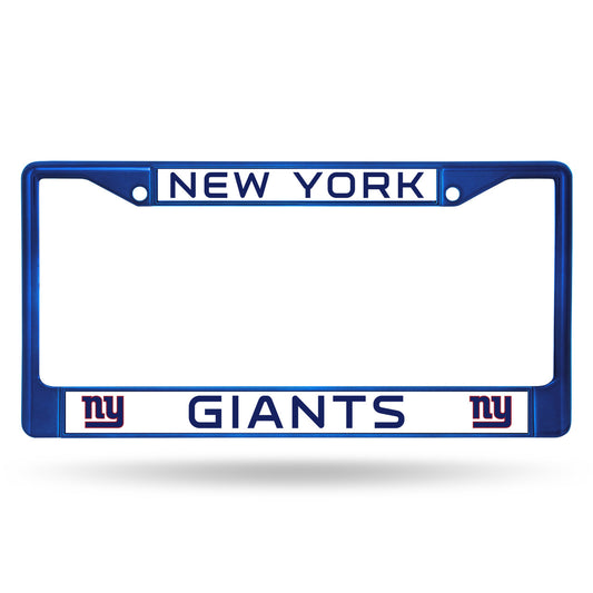 New York Giants License Plate Frame Metal Blue