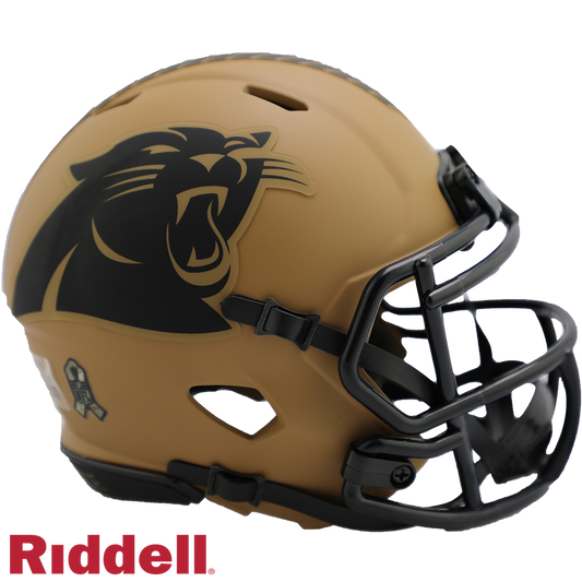 Carolina Panthers Helmet Riddell Replica Mini Speed Style Salute To Service 2023