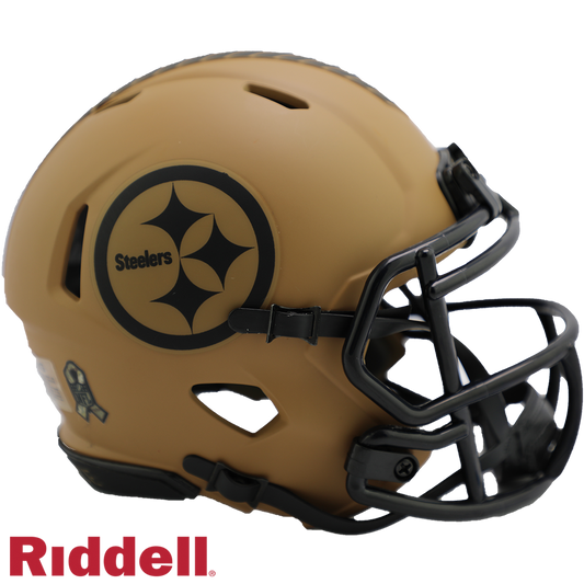 Pittsburgh Steelers Helmet Riddell Replica Mini Speed Style Salute To Service 2023