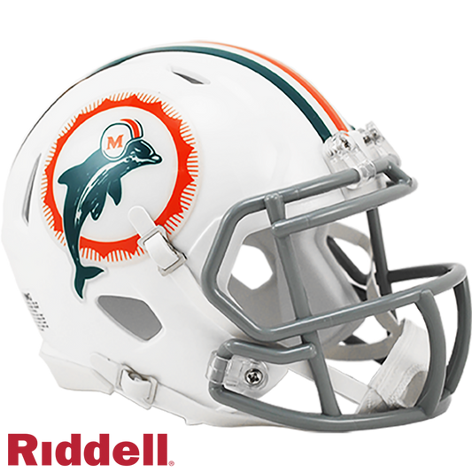 Miami Dolphins Helmet Riddell Replica Mini Speed Style Tribute