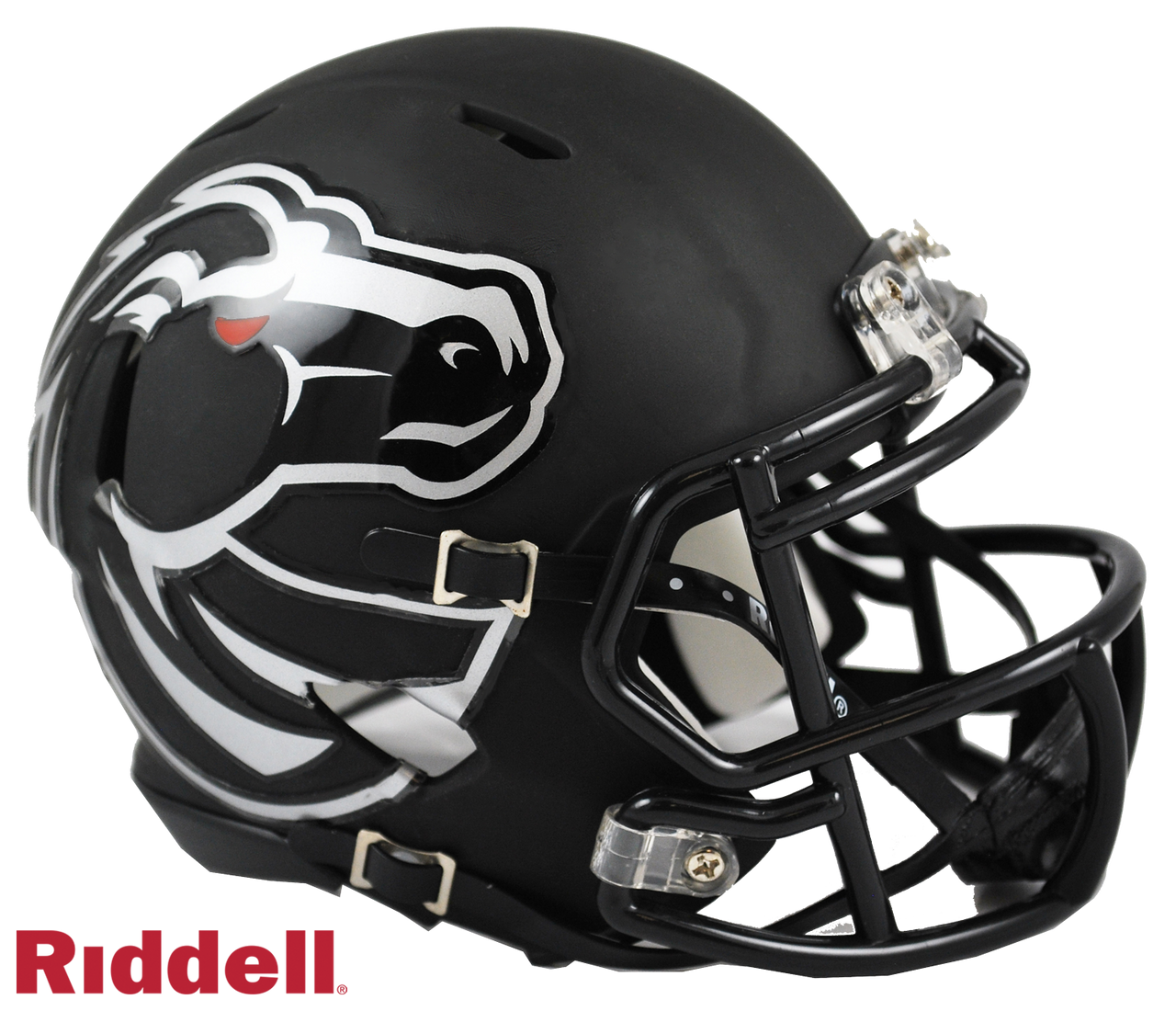 Boise State Broncos Helmet Riddell Replica Mini Speed Style Matte Black