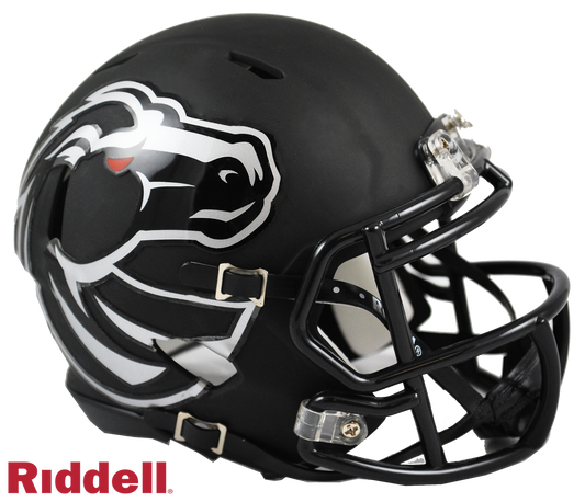 Boise State Broncos Helmet Riddell Replica Mini Speed Style Matte Black