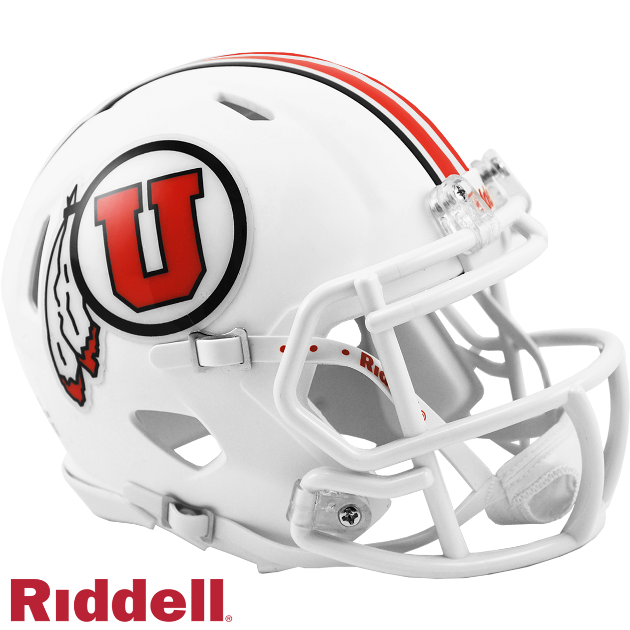 Utah Utes Helmet Riddell Replica Mini Speed Style White