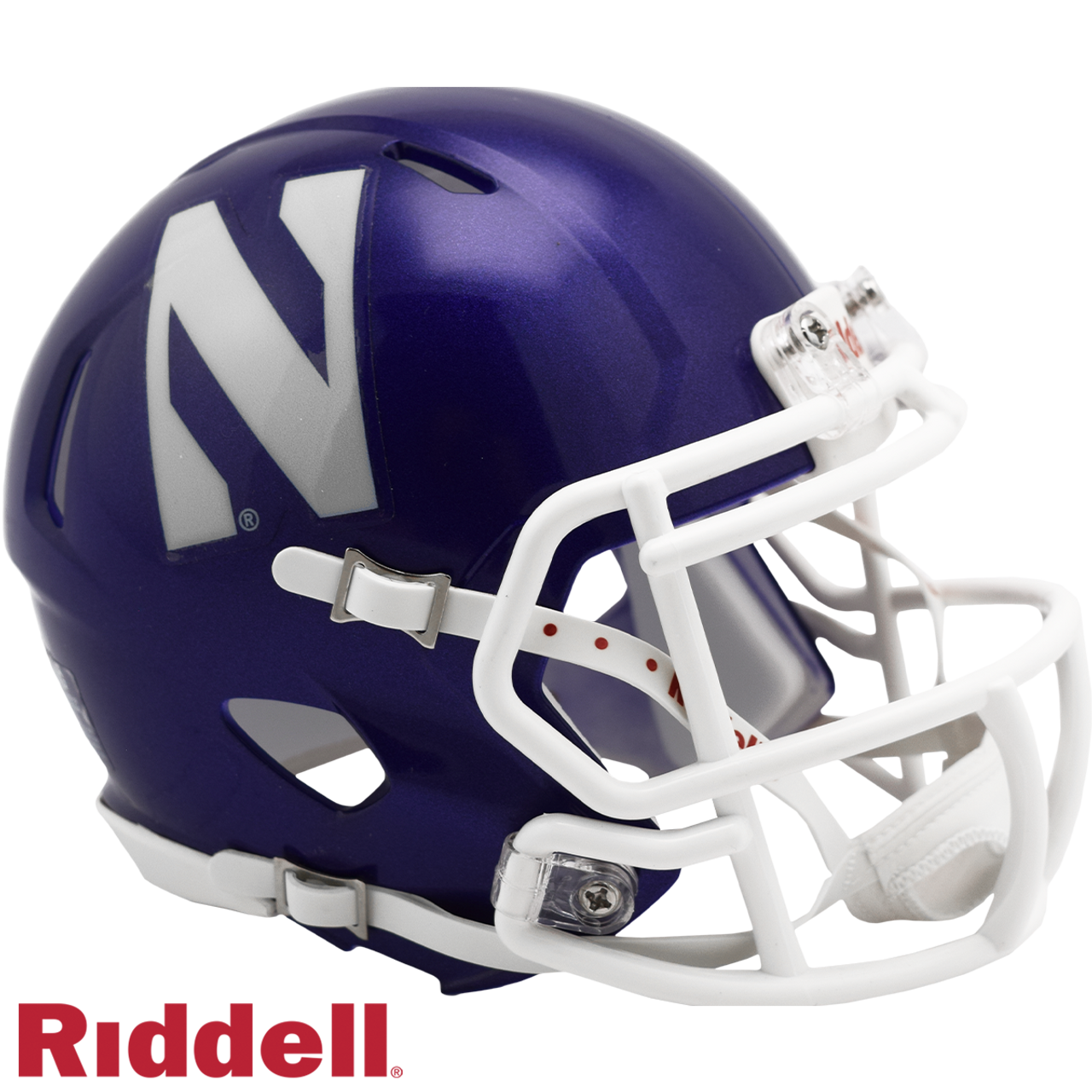 Northwestern Wildcats Helmet Riddell Replica Mini Speed Style Purple