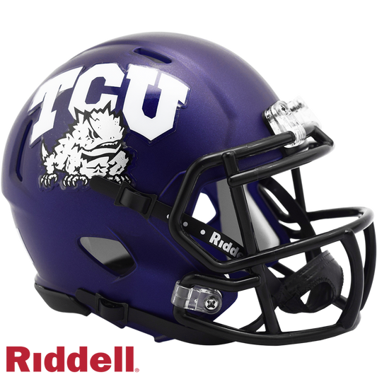 TCU Horned Frogs Helmet Riddell Replica Mini Speed Style Satin Purple