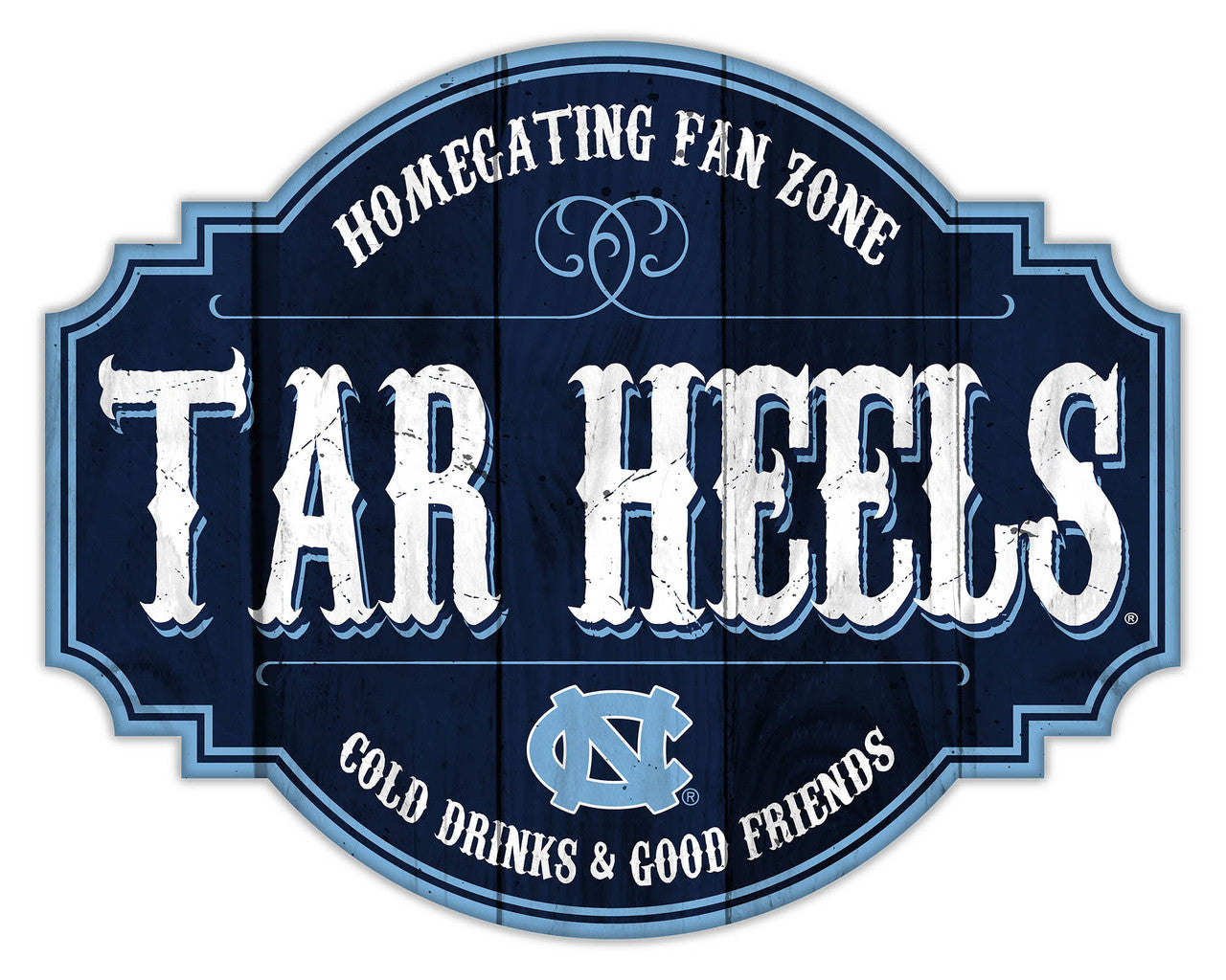 North Carolina Tar Heels Sign Wood 12 Inch Homegating Tavern