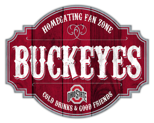 Ohio State Buckeyes Sign Wood 12 Inch Homegating Tavern