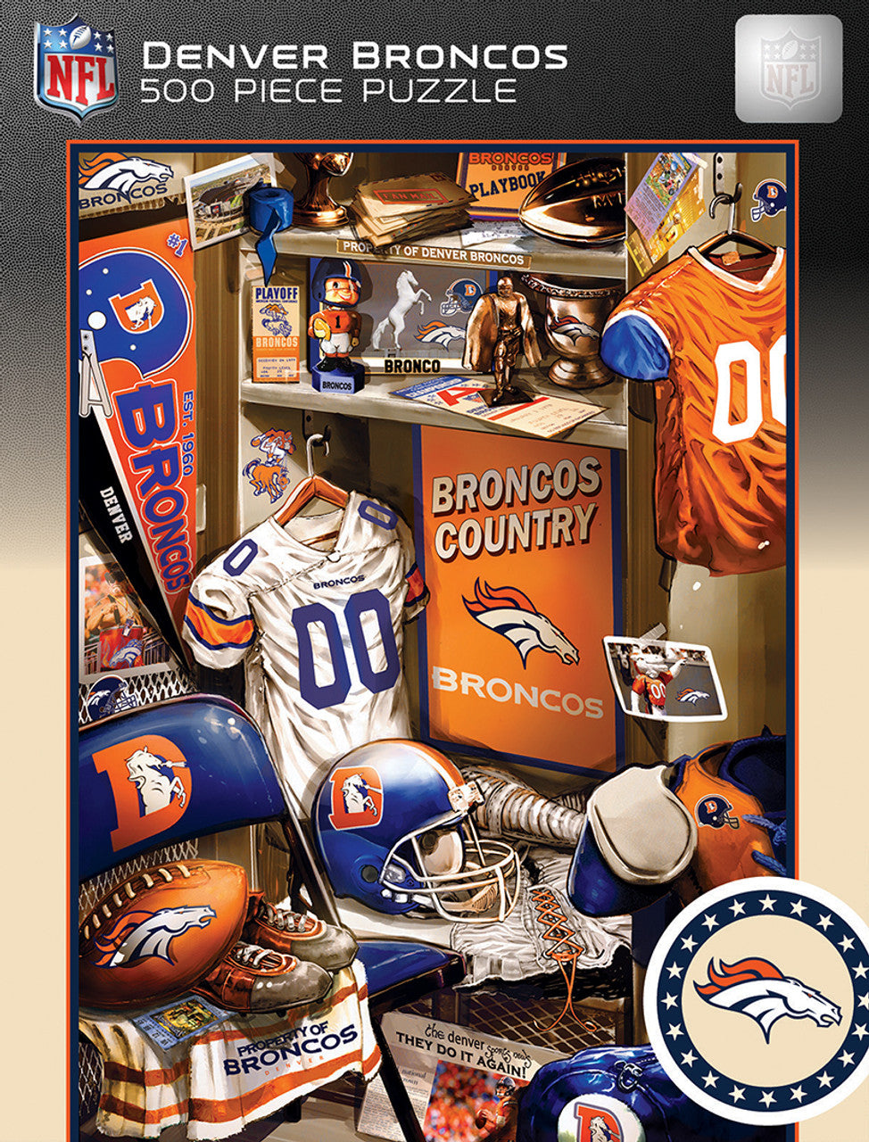 Denver Broncos Puzzle 500 Piece Locker Room