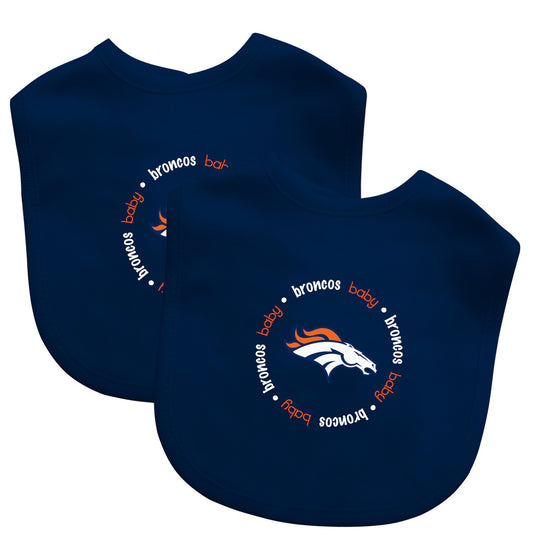 Denver Broncos Baby Bib 2 Pack