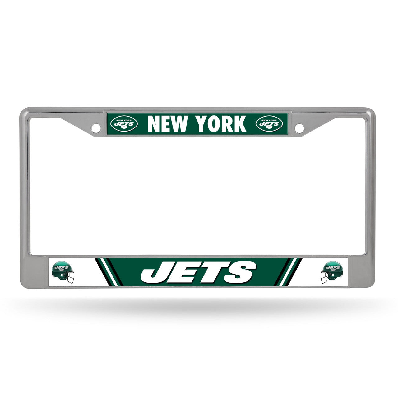 New York Jets License Plate Frame Chrome Printed Insert