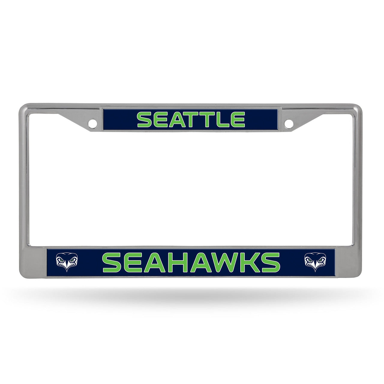 Seattle Seahawks License Plate Frame Chrome Printed Insert