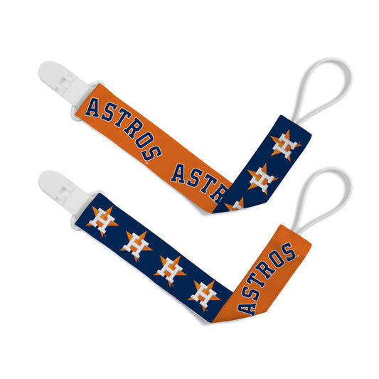 Houston Astros Pacifier Clips 2 Pack