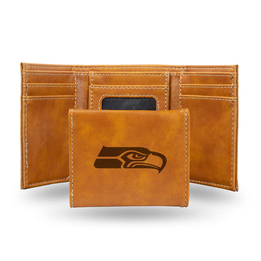 Seattle Seahawks Wallet Trifold Laser Engraved