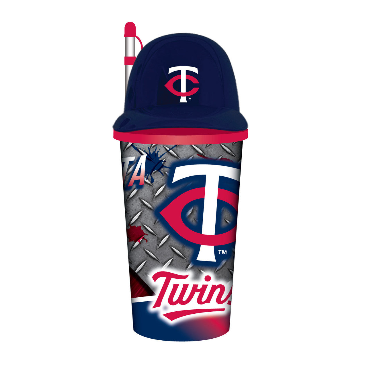 Minnesota Twins Helmet Cup 32oz Plastic with Straw