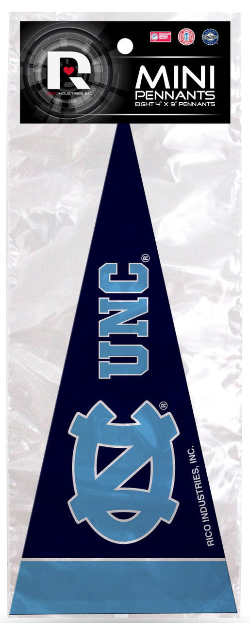 North Carolina Tar Heels Pennant Set Mini 8 Piece