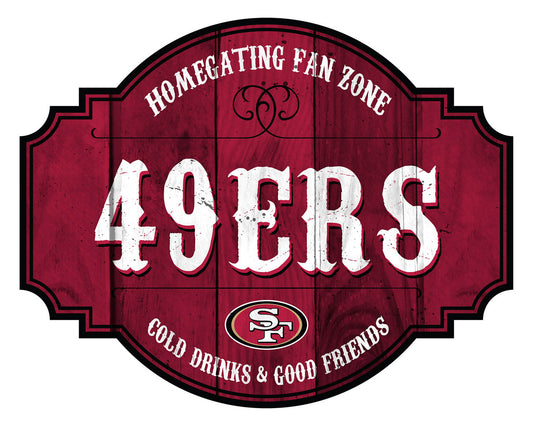 San Francisco 49ers Sign Wood 12 Inch Homegating Tavern