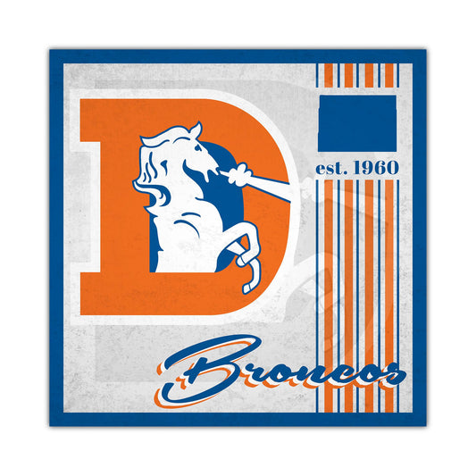 Denver Broncos Sign Wood 10x10 Album Design