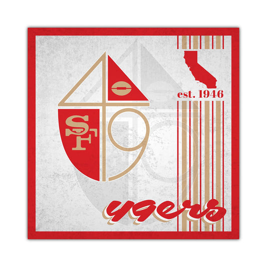 San Francisco 49ers Sign Wood 10x10 Album Design