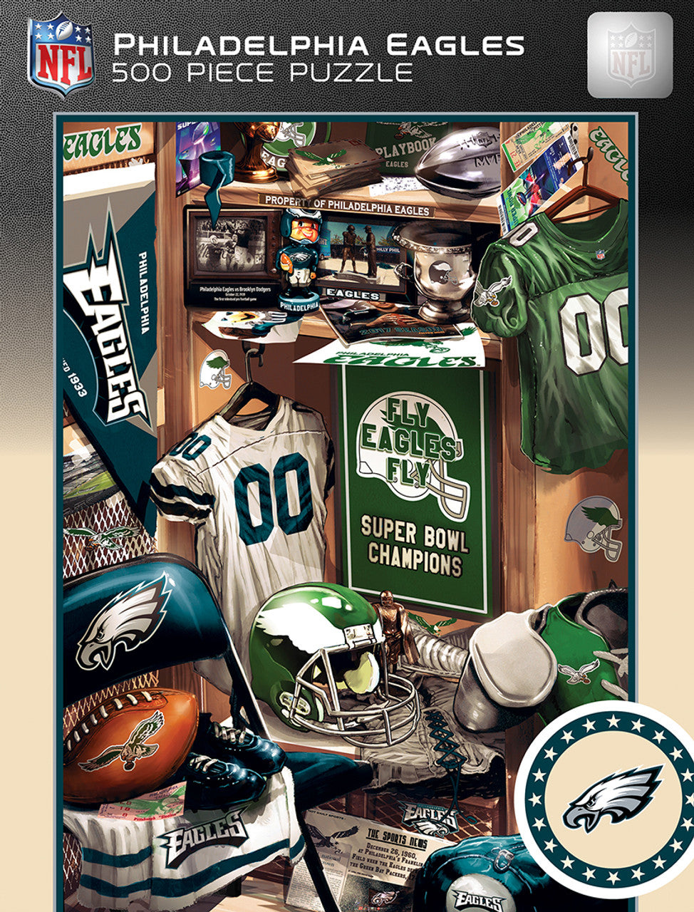 Philadelphia Eagles Puzzle 500 Piece Locker Room