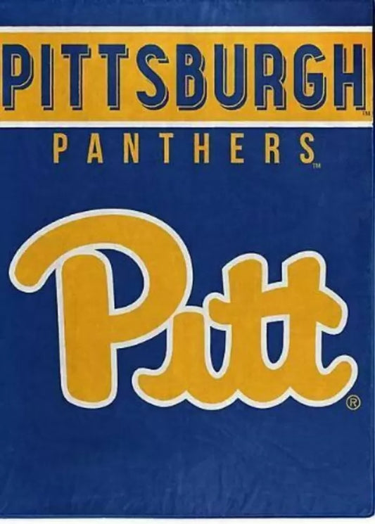 Pittsburgh Panthers Blanket 60x80 Raschel Basic Design