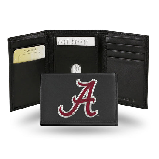 Alabama Crimson Tide Wallet Trifold Leather Embroidered