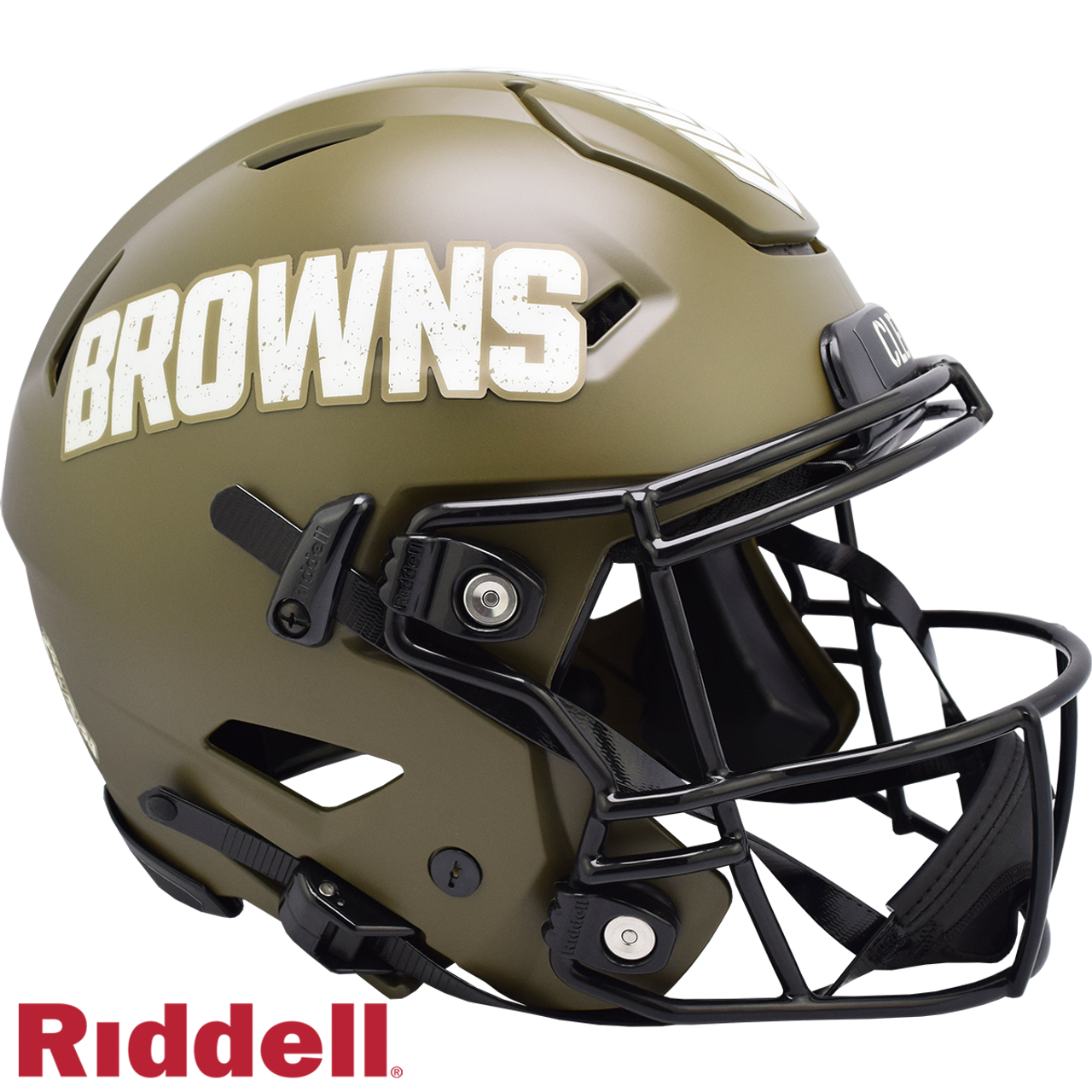 Cleveland Browns Helmet Riddell Authentic Full Size SpeedFlex Style Salute To Service