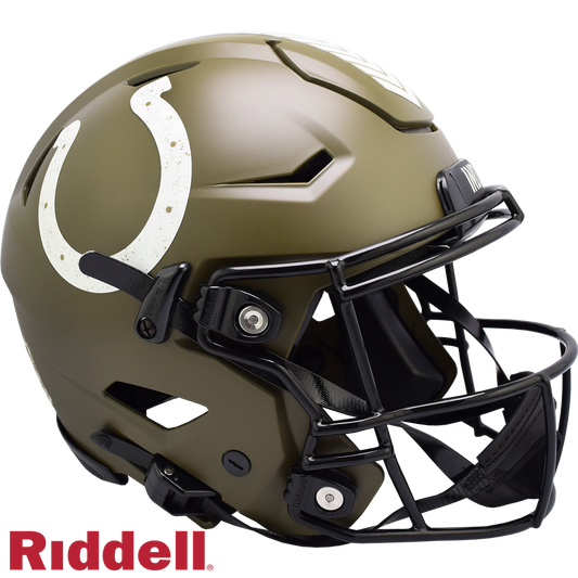 Indianapolis Colts Helmet Riddell Authentic Full Size SpeedFlex Style Salute To Service