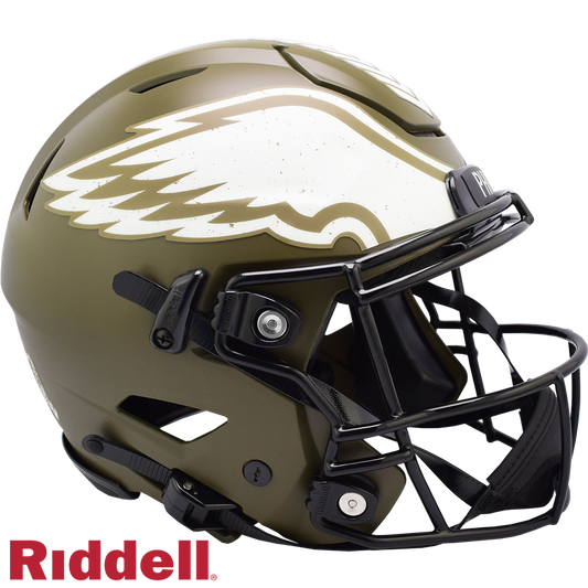 Philadelphia Eagles Helmet Riddell Authentic Full Size SpeedFlex Style Salute To Service