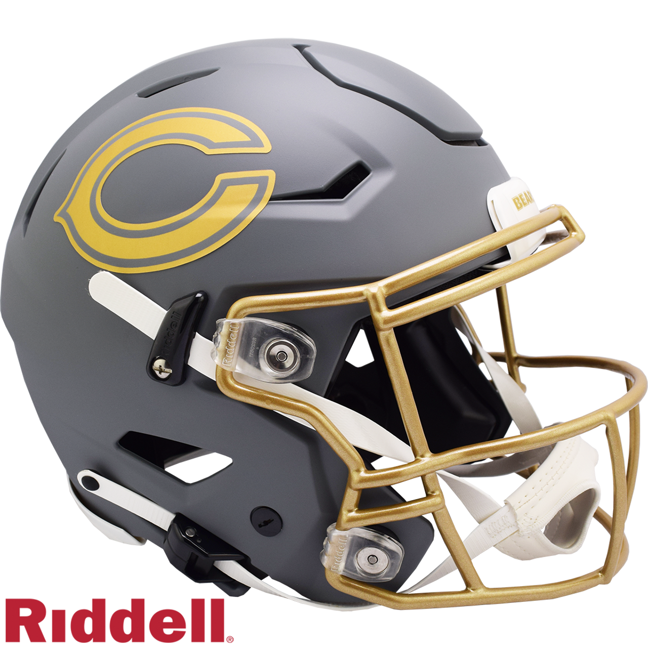 Chicago Bears Helmet Riddell Authentic Full Size SpeedFlex Style Slate Alternate