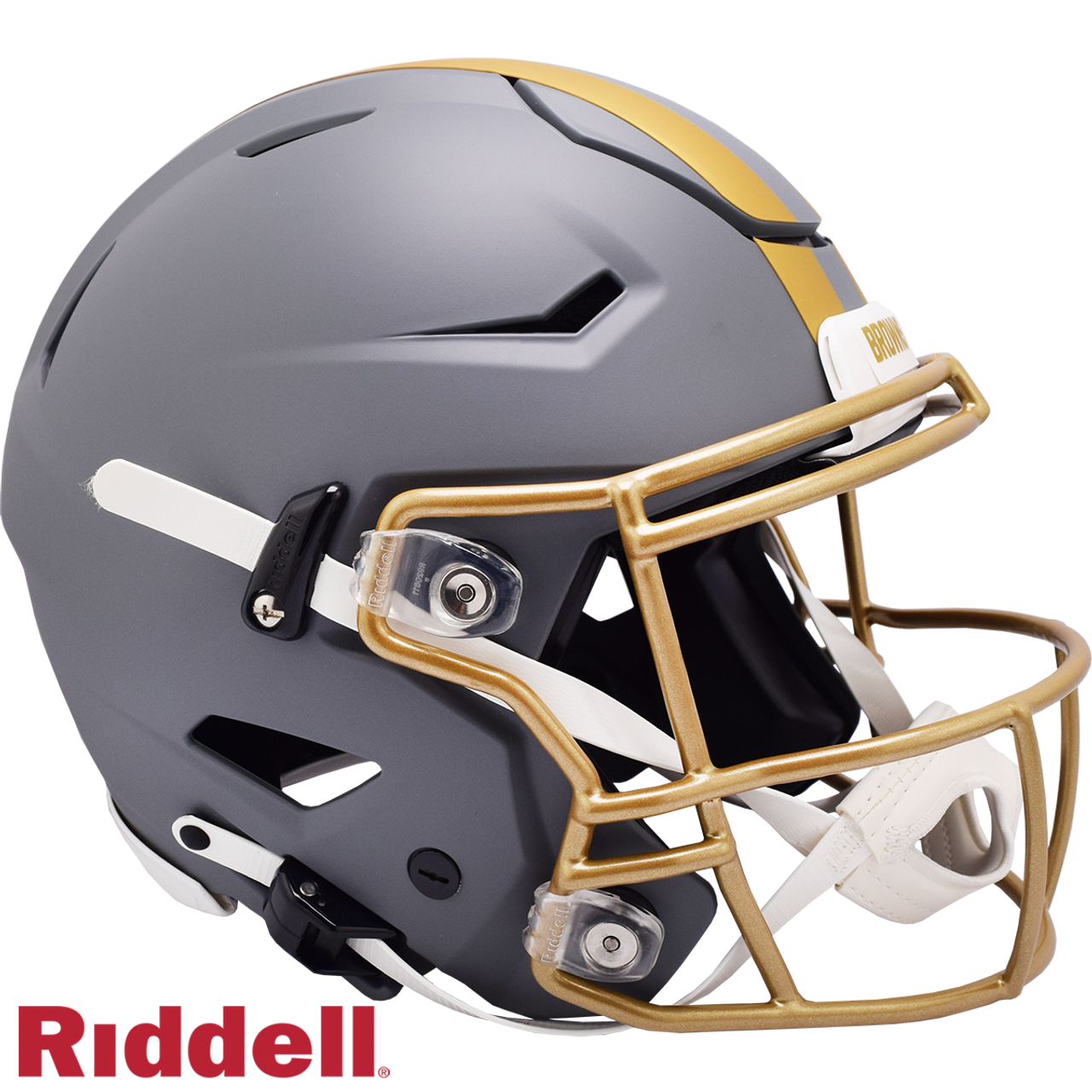 Cleveland Browns Helmet Riddell Authentic Full Size SpeedFlex Style Slate Alternate