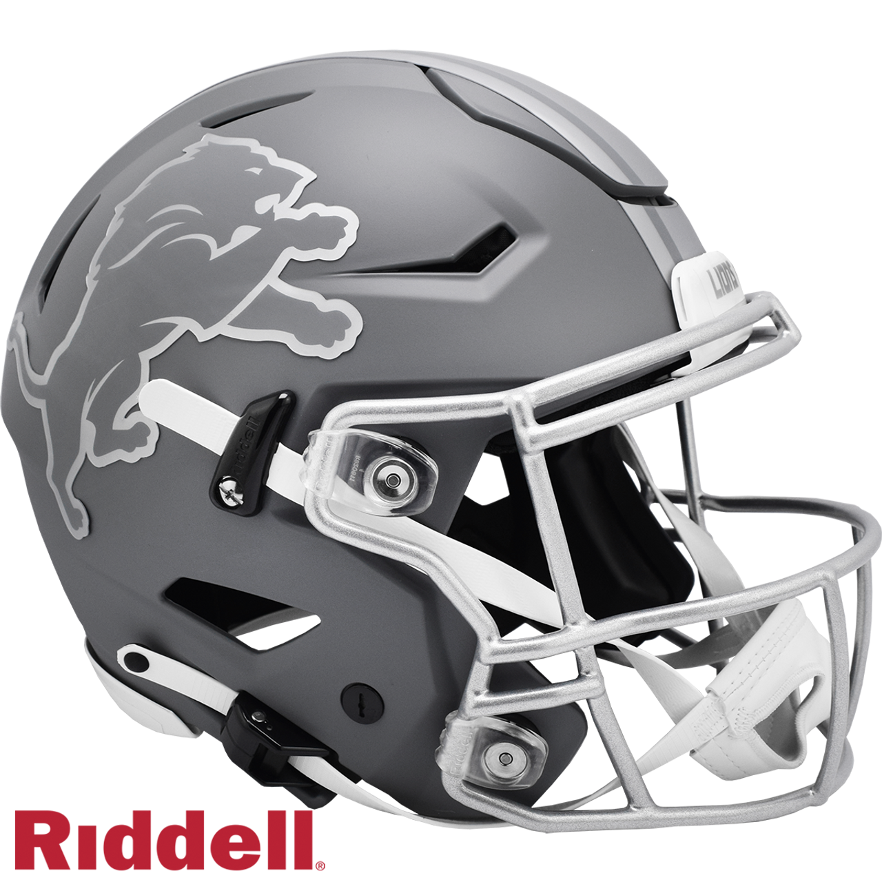 Detroit Lions Helmet Riddell Authentic Full Size SpeedFlex Style Slate Alternate